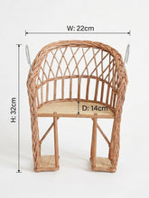Load image into Gallery viewer, Wicker bicycle basket for dolls, doll's basket for scooter, bike basket, scooter basket, dolls carrier,