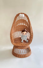 Load image into Gallery viewer, Wicker table set, table + 2 chairs, kids set, child wicker furniture, rattan table, rattan chair, nursery furniture, garden furniture