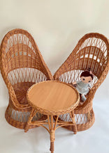 Load image into Gallery viewer, Wicker table set, table + 2 chairs, kids set, child wicker furniture, rattan table, rattan chair, nursery furniture, garden furniture