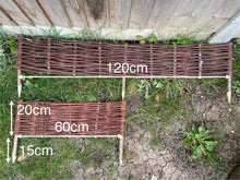 Load image into Gallery viewer, Wicker fencing panel, wicker fence, rattan fence, wicker palisades, hand woven fence, wooden fence, edge, palisade,