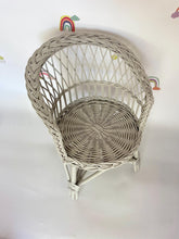 Load image into Gallery viewer, Wicker kids chair, rattan chair, toddler chair, kids chair, wicker armchair, child chair, child wicker furniture, baby armchair, LIGHT GREY