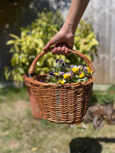 Load image into Gallery viewer, Kids bicycle basket, scooter basket, bike basket, kids wicker basket, basket with handle, shopping basket