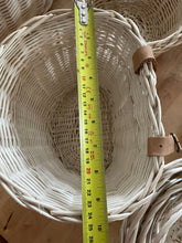 Load image into Gallery viewer, Kids bicycle basket scooter basket with leather straps