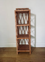 Load image into Gallery viewer, Wicker bookcase, wicker shelf, wicker cabinet, wicker furniture, kids wicker shelf, bedside cabinet, rattan cabinet, bedside cabinet,