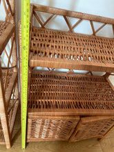 Load image into Gallery viewer, Wicker shelf, wicker cabinet, wicker furniture, kids wicker shelf, bedside cabinet, rattan cabinet, bedside cabinet,