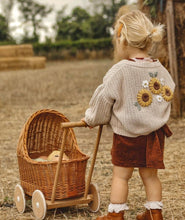 Load image into Gallery viewer, WICKER PRAM, doll pram, wicker doll pram UK, baby doll pram, pram toy, wooden pram, baby pram, 1st bday gift, natural, no bedding.