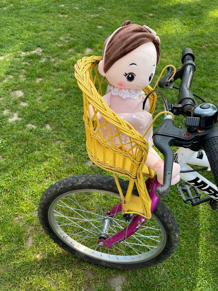 Mustard bike dolls basket bike carrier bicycle basket for dolls dol Sofishop