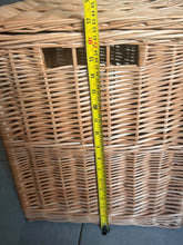 Load image into Gallery viewer, Square wicker chest, wicker trunk, storage basket with lid, unpainted
