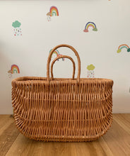 Load image into Gallery viewer, Wicker bag, large wicker bag, rattan bag, shopping bag, shopping wicker bag, eco friendly product.
