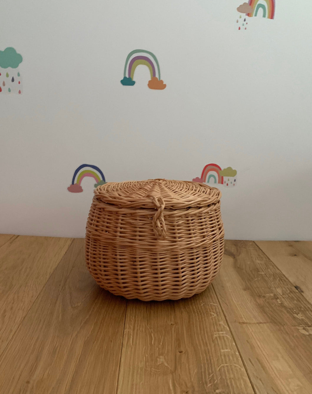 Storage basket,  kids interior basket, storage wicker basket, basket with lid, rattan basket, wicker basket,