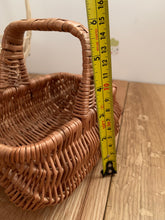 Load image into Gallery viewer, Flower girl basket, flower girl wicker basket, Easter basket, Wedding basket, wicker basket, flower basket, sensory basket, small
