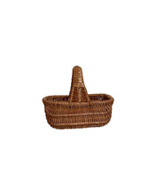 Load image into Gallery viewer, Flower girl basket, flower girl wicker basket, Easter basket, Wedding basket, wicker basket, flower basket, sensory basket, small
