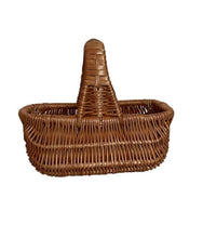 Load image into Gallery viewer, Flower girl basket, flower girl wicker basket, Easter basket, Wedding basket, wicker basket, flower basket, sensory basket, medium
