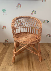 Wicker kids chair, rattan chair, toddler chair, wicker armchair, children furniture, baby armchair, eco friendly furniture,  NATURAL