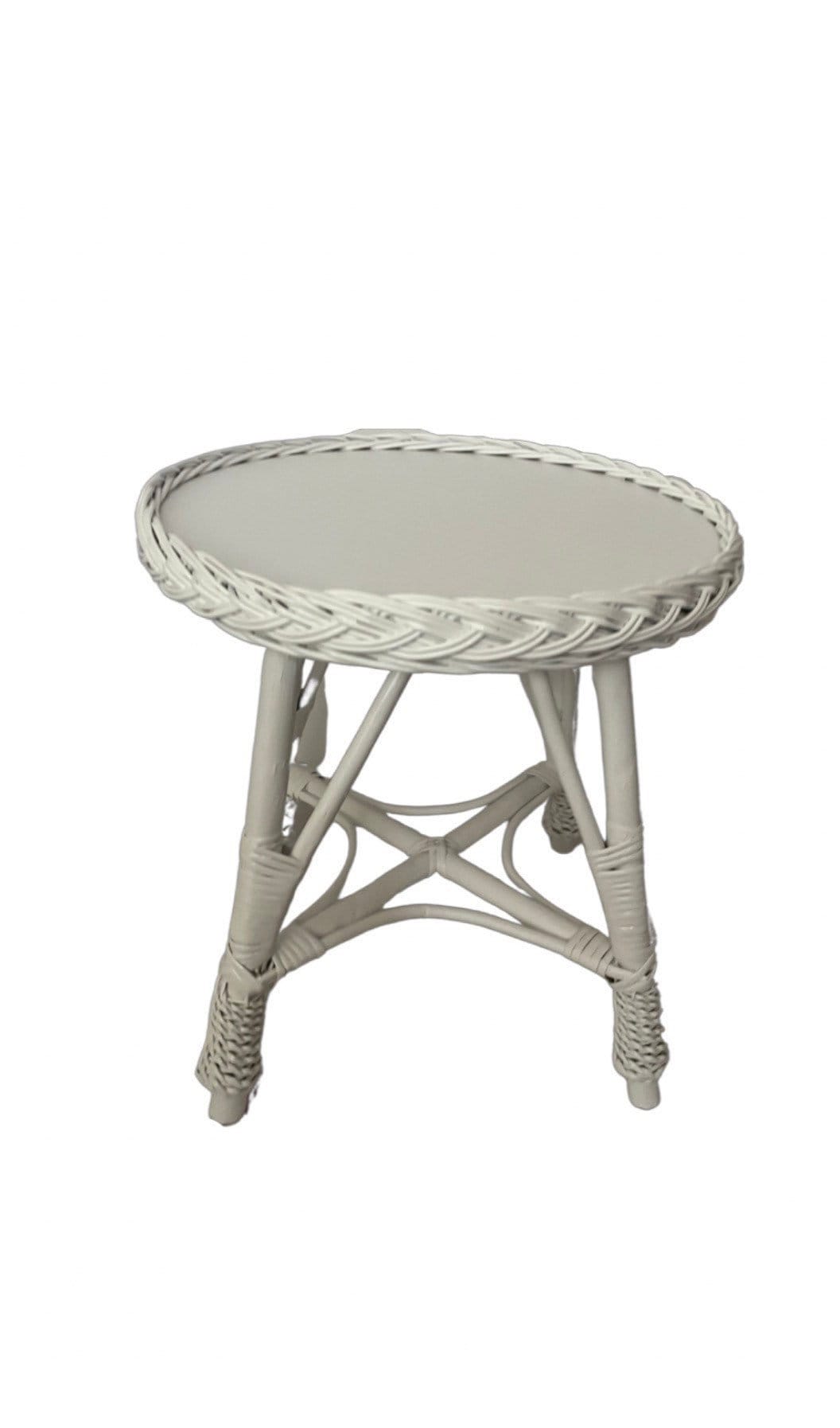Wicker table, rattan table, wicker table, kids table, nursery table, round table, Painted