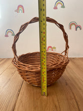 Load image into Gallery viewer, Personalised basket, flower girl basket, Easter basket, egg hunt basket, Wedding basket, wicker basket, rattan basket, flower basket,
