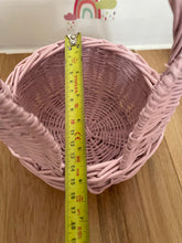 Load image into Gallery viewer, Easter basket, bunny basket, kids basket, basket with ears, egg hunting basket, rattan basket, bunny wicker basket,
