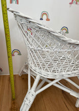Load image into Gallery viewer, Wicker table and chair set, rattan table set, rattan chair, kids wicker table set, wicker set, rattan set, WHITE
