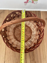 Load image into Gallery viewer, Flower girl basket, flower girl wicker basket, Easter basket, Wedding basket, wicker basket, rattan basket, flower basket,
