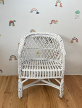 Load image into Gallery viewer, Wicker chair, rattan chair, toddler chair, kids chair, wicker armchair, child chair, child wicker furniture, baby armchair,
