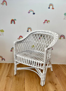 Wicker chair, rattan chair, toddler chair, kids chair, wicker armchair, child chair, child wicker furniture, baby armchair,