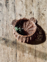 Load image into Gallery viewer, Hanging wicker basket, teddy basket, bear basket,
