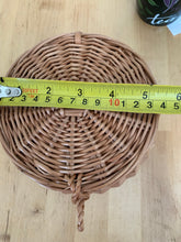 Load image into Gallery viewer, Light PINK storage basket, kids interior storage,  wicker basket, basket with lid, rattan basket, wicker basket, small storage basket,
