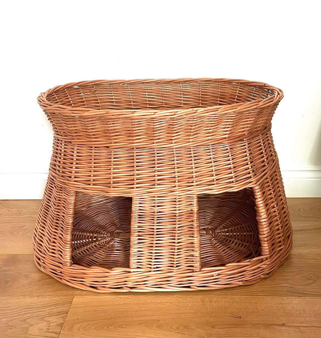 Twin large cat bed, double cat bed, wicker cat bed, cats bed, pet bed, pet house, cat house