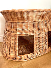Load image into Gallery viewer, Twin large cat bed, double cat bed, wicker cat bed, cats bed, pet bed, pet house, cat house

