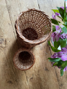 Wicker handmade Vase, Flower vase, size Medium
