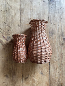 Wicker handmade Vase, Flower vase, size Medium