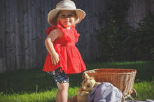 Load image into Gallery viewer, NATURAL wicker pull-along wagon toy, wagon toy with robe,
