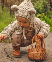 Load image into Gallery viewer, Easter basket, bunny basket, kids basket, basket with ears, egg hunting basket, rattan basket, bunny wicker basket,
