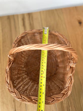 Load image into Gallery viewer, Personalised basket, flower basket, flower girl wicker basket, Easter basket, Wedding basket, wicker basket, rattan basket, egg hunt basket,
