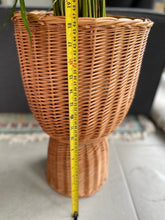Load image into Gallery viewer, Wicker plant pot with base, Wicker flower pot, XL
