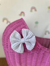 Load image into Gallery viewer, LUXURY dark pink wicker pram with light grey bow and matching bedding included, wicker doll pram UK, pram toy, wooden pram, 1st birthday
