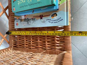 Wicker dolls house, wicker book shelf, wicker cabinet, wicker shelf, wicker Barbie house, wicker bookcase