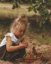 Load image into Gallery viewer, Flower girl basket, flower girl wicker basket, Easter basket, Wedding basket, wicker basket, flower basket, sensory basket, medium
