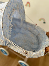 Load image into Gallery viewer, Wicker Dolls Pram, Doll Pram, Wicker Doll Pram UK, Baby Doll Pram, Pram Toy, Wooden Pram, Baby Pram, Dolls Stroller
