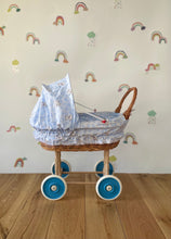 Load image into Gallery viewer, Wicker Dolls Pram, Doll Pram, Wicker Doll Pram UK, Baby Doll Pram, Pram Toy, Wooden Pram, Baby Pram, Dolls Stroller
