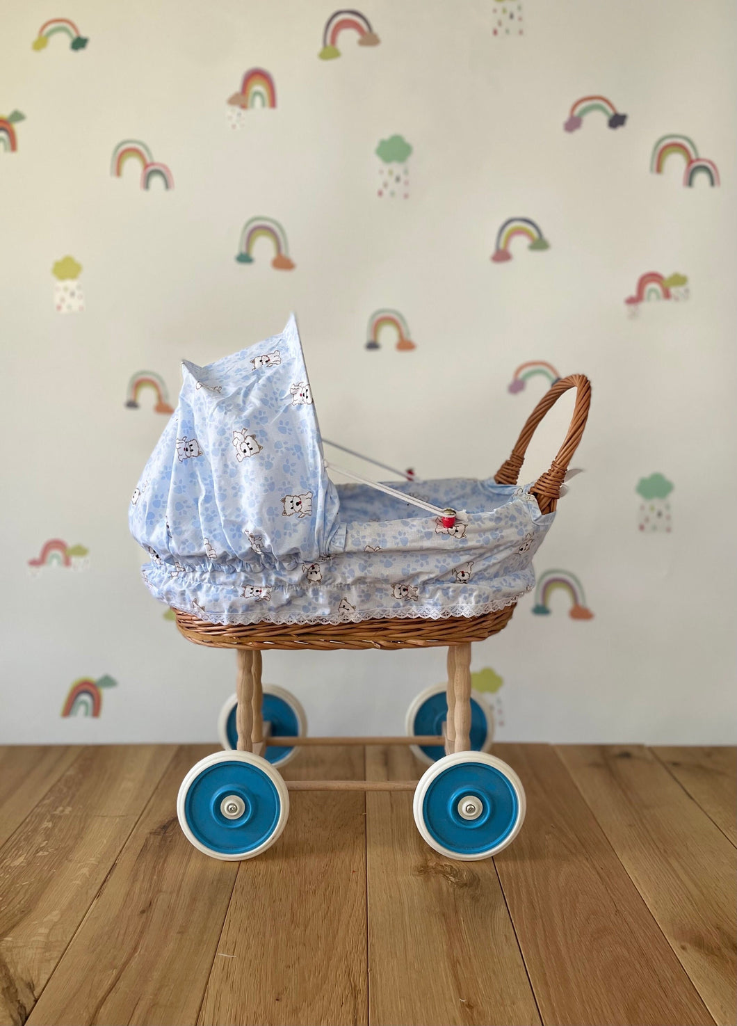 Wicker Dolls Pram, Doll Pram, Wicker Doll Pram UK, Baby Doll Pram, Pram Toy, Wooden Pram, Baby Pram, Dolls Stroller