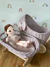 Load image into Gallery viewer, Luxury Dolls Pram And Crib Set, Bow, Matching Bedding And Name Tag Included, Pale pink

