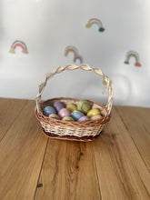 Load image into Gallery viewer, Easter basket, Flower girl basket, flower girl wicker basket, , Wedding basket, wicker basket, rattan basket, flower basket, sensory basket
