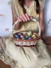 Load image into Gallery viewer, Easter basket, Flower girl basket, flower girl wicker basket, , Wedding basket, wicker basket, rattan basket, flower basket, sensory basket
