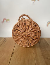 Load image into Gallery viewer, Round storage basket, wicker basket, sensory basket
