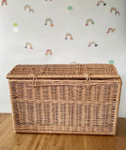 Load image into Gallery viewer, STORAGE basket XLARGE 70 cm, toy storage, storage basket, storage wicker basket kids room, basket with lid, rattan basket, wicker basket
