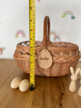 Load image into Gallery viewer, Beautiful wicker basket with handle, Easter basket, Food blessing basket, Fruit basket, storage basket,
