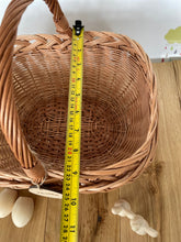 Load image into Gallery viewer, Beautiful wicker basket with handle, Easter basket, Food blessing basket, Fruit basket, storage basket,
