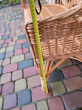Load image into Gallery viewer, Wicker sofa and 2 armchairs set, Rattan set, Woven set, Handcrafted in UE.
