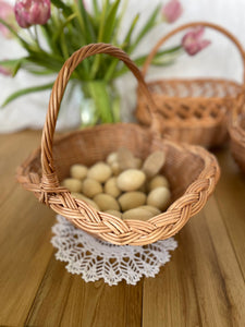 Personalised basket, flower basket, flower girl wicker basket, Easter basket, Wedding basket, wicker basket, rattan basket, egg hunt basket,